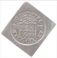 Groningen provincie Kwart rijksdaalder van 12 1/2 stuiver met mooie ingegraveerde keerzijde 1672